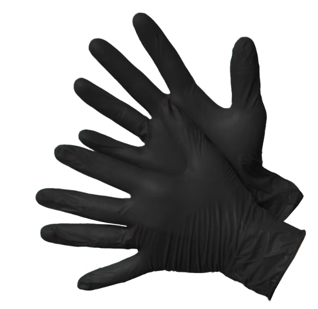 Black Nitrile Exam Gloves 5 Mil, Disposable Powder Free, Tuff Guard 43-40MN-BK