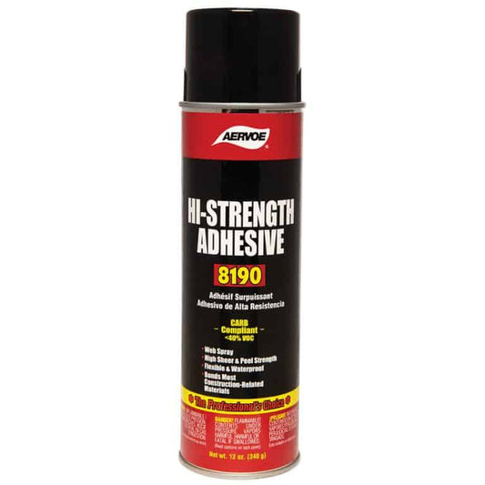 Aervoe 8190 Hi-Strength Adhesive Spray,  case of 12 cans, MOQ is 1 Case