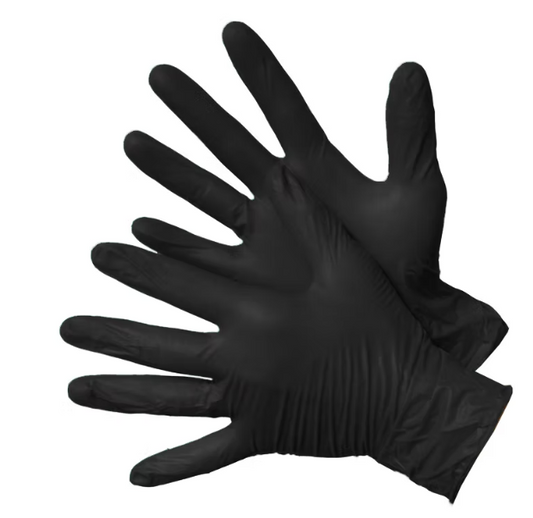 Black Nitrile Exam Gloves 5 Mil, Disposable Powder Free, Tuff Guard 43-40MN-BK