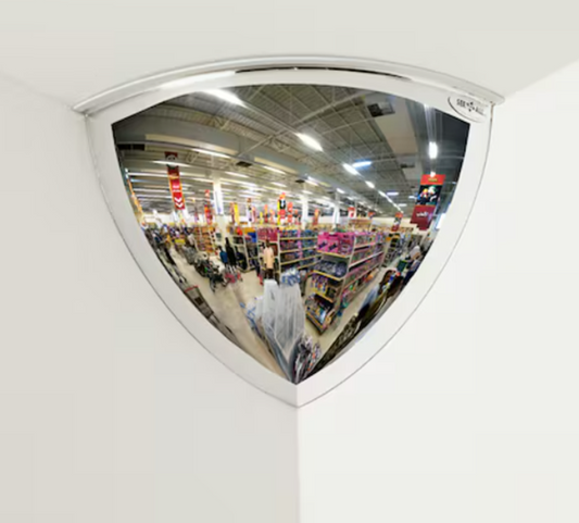 See-All Quarter-Dome Safety Mirror 36" Dia., Acrylic, MFR# PV36-90, Sold & Priced by Each